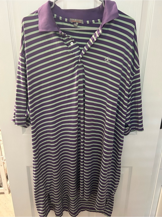 Peter Millar Other - Peter Millar Purple Striped Polo Shirt sz XXL